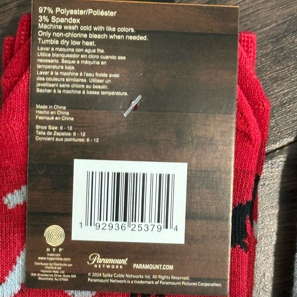 ✨NWT✨YELLOW STONE Crew Socks Men Size 6-12 UNISEX RED BLACK GRAY Paramount - Picture 4 of 10